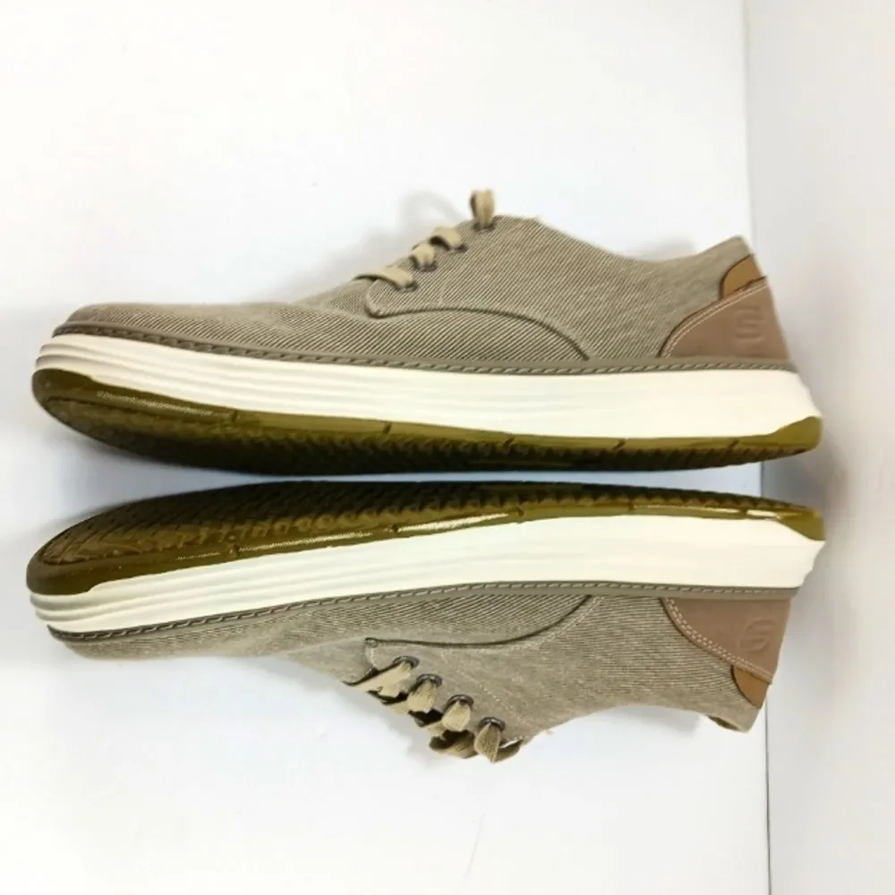 Skechers Moreno-Ederson Casual Canvas Lace-Up Oxford Sneaker Shoe Mens 13 Tan...